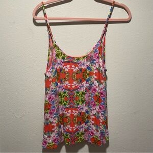 Everly Orange Pink Sleeveless Fitted Camisole